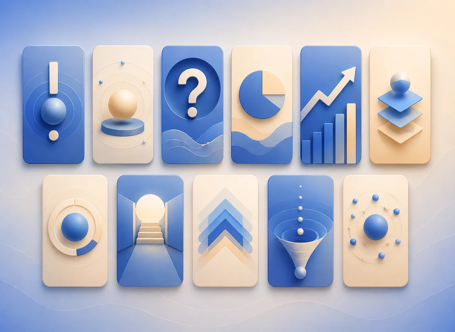 A visual library of the 11 hook patterns with motif cards for each pattern