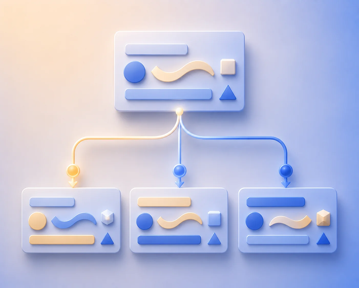 Three remixing rules — replace, move, isolate — branching from one source prompt