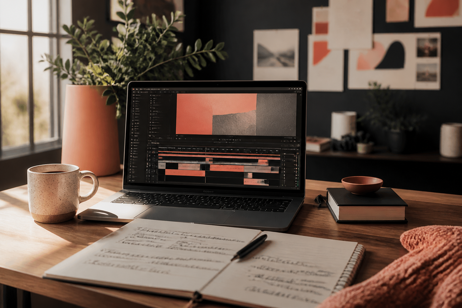 Editorial workspace scene representing the choice between script-to-video tools.