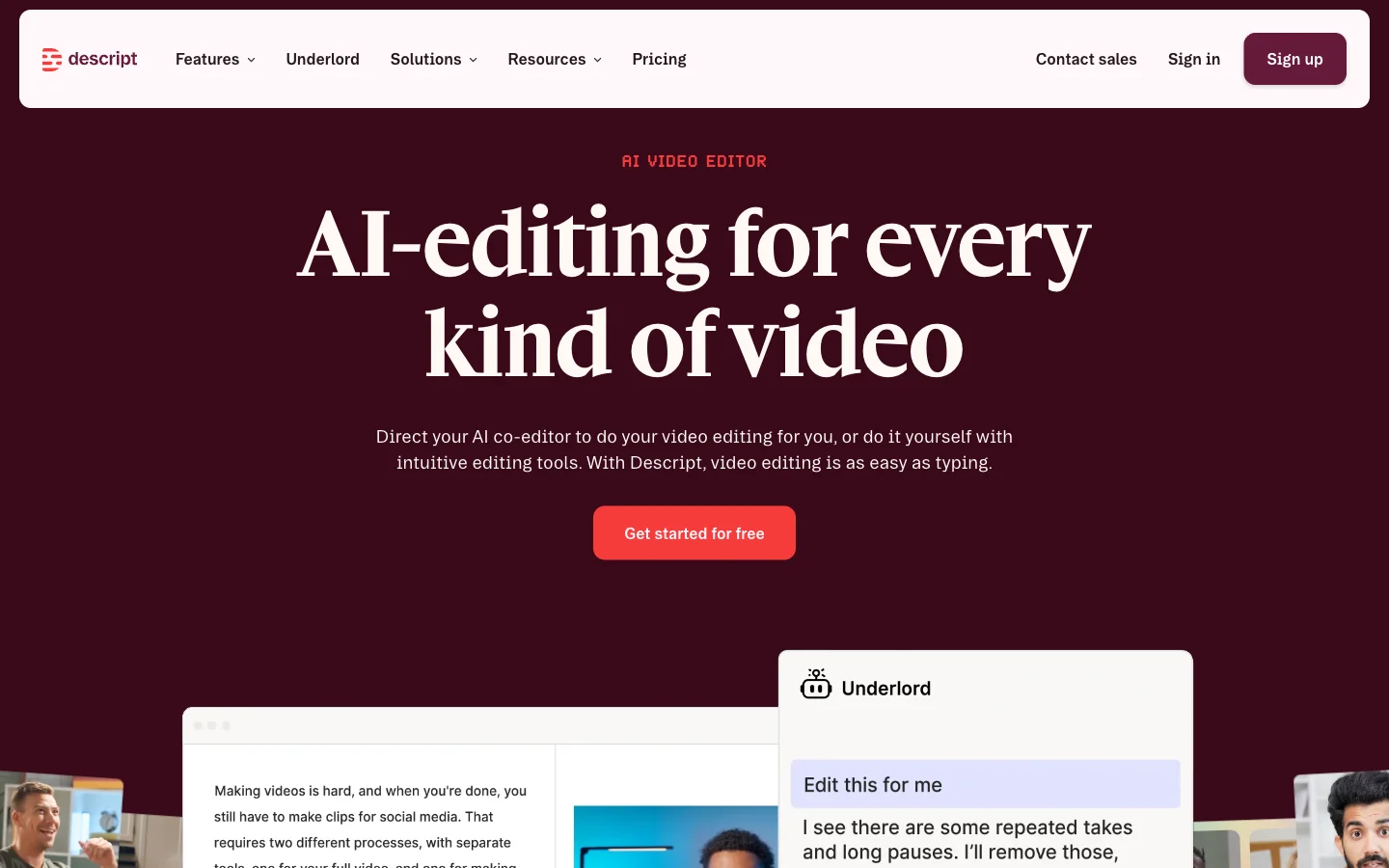 Descript editor
