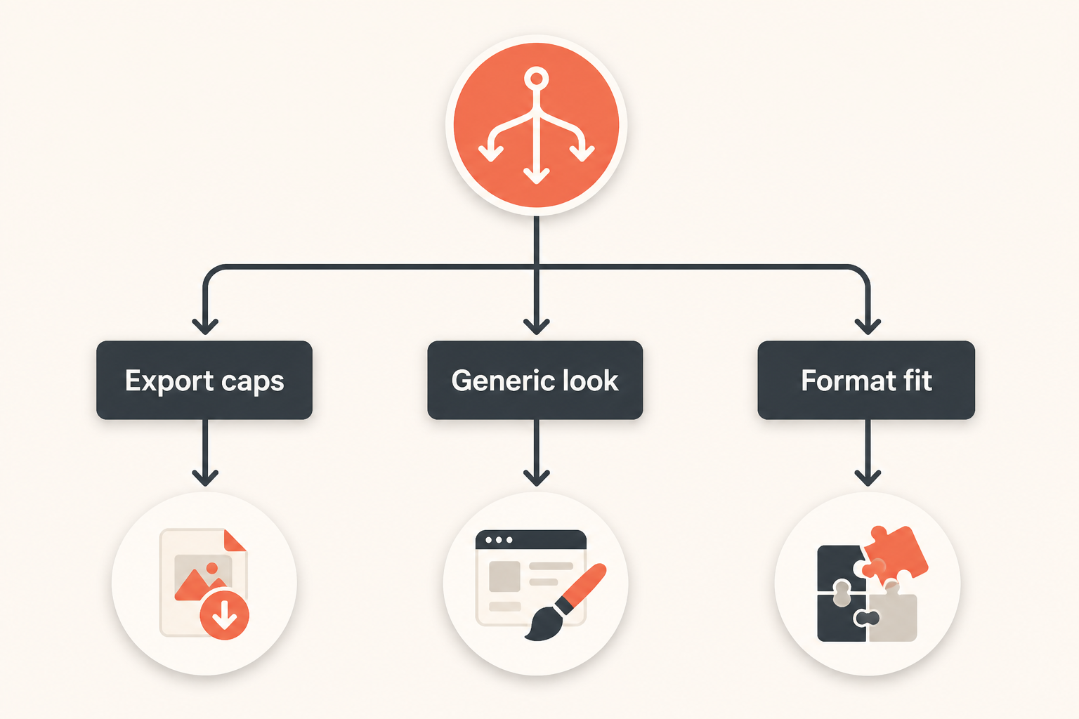 Decision tree mapping the Revid limitation a creator hit to the right alternative tool.