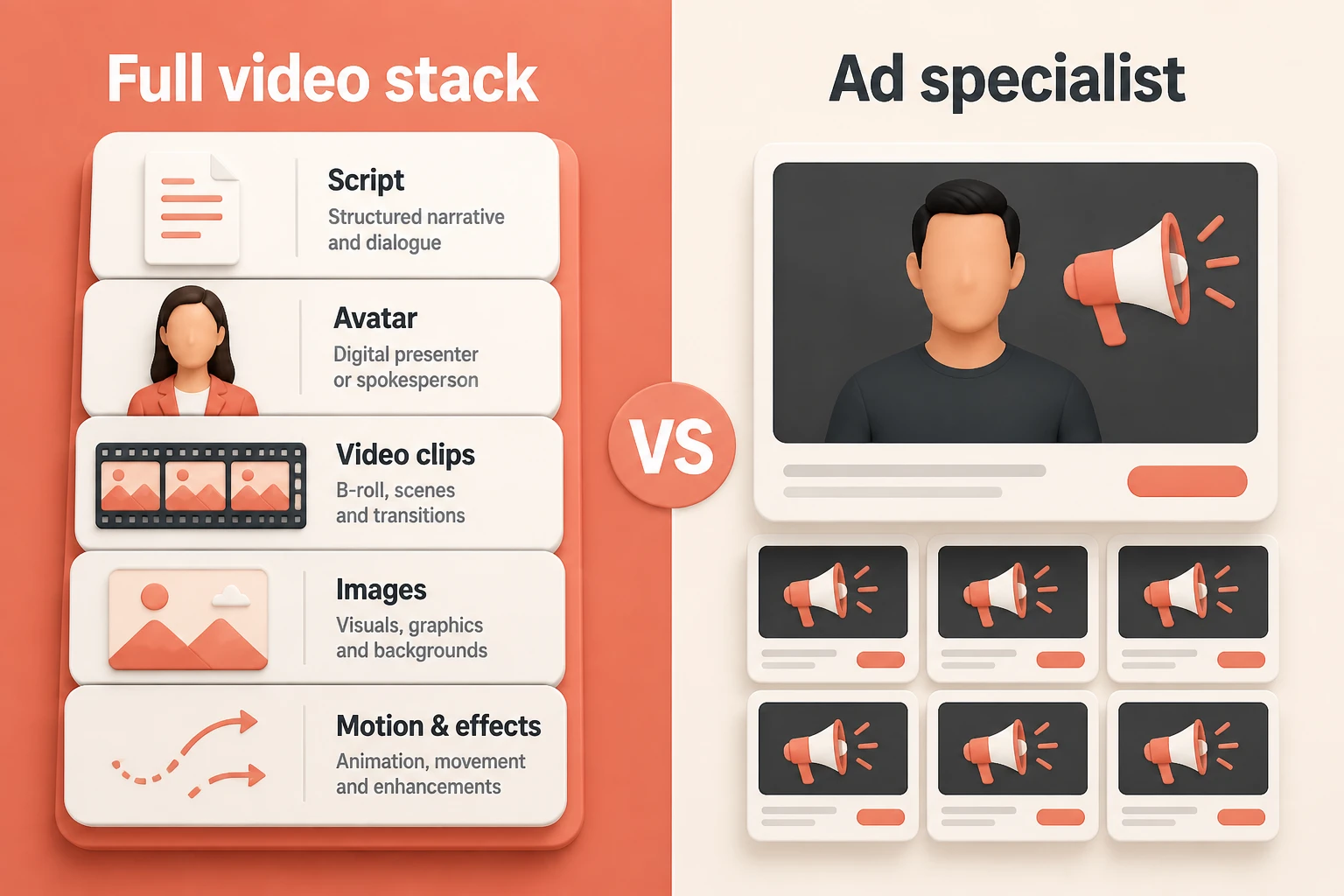 Head-to-head: full video stack versus UGC ad specialist
