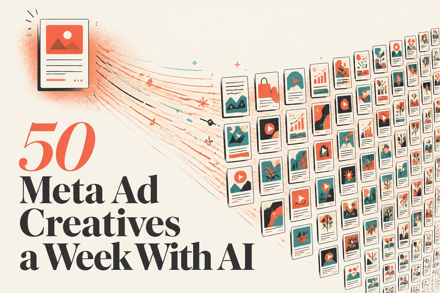 How to Make 50 Meta Ad Creatives a Week With AI (2026)
