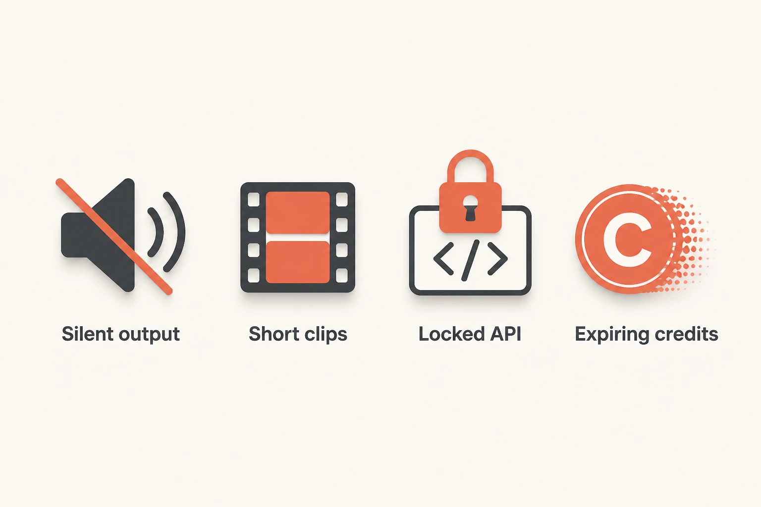 Infographic showing four common friction points that push creators off a pioneering AI video tool