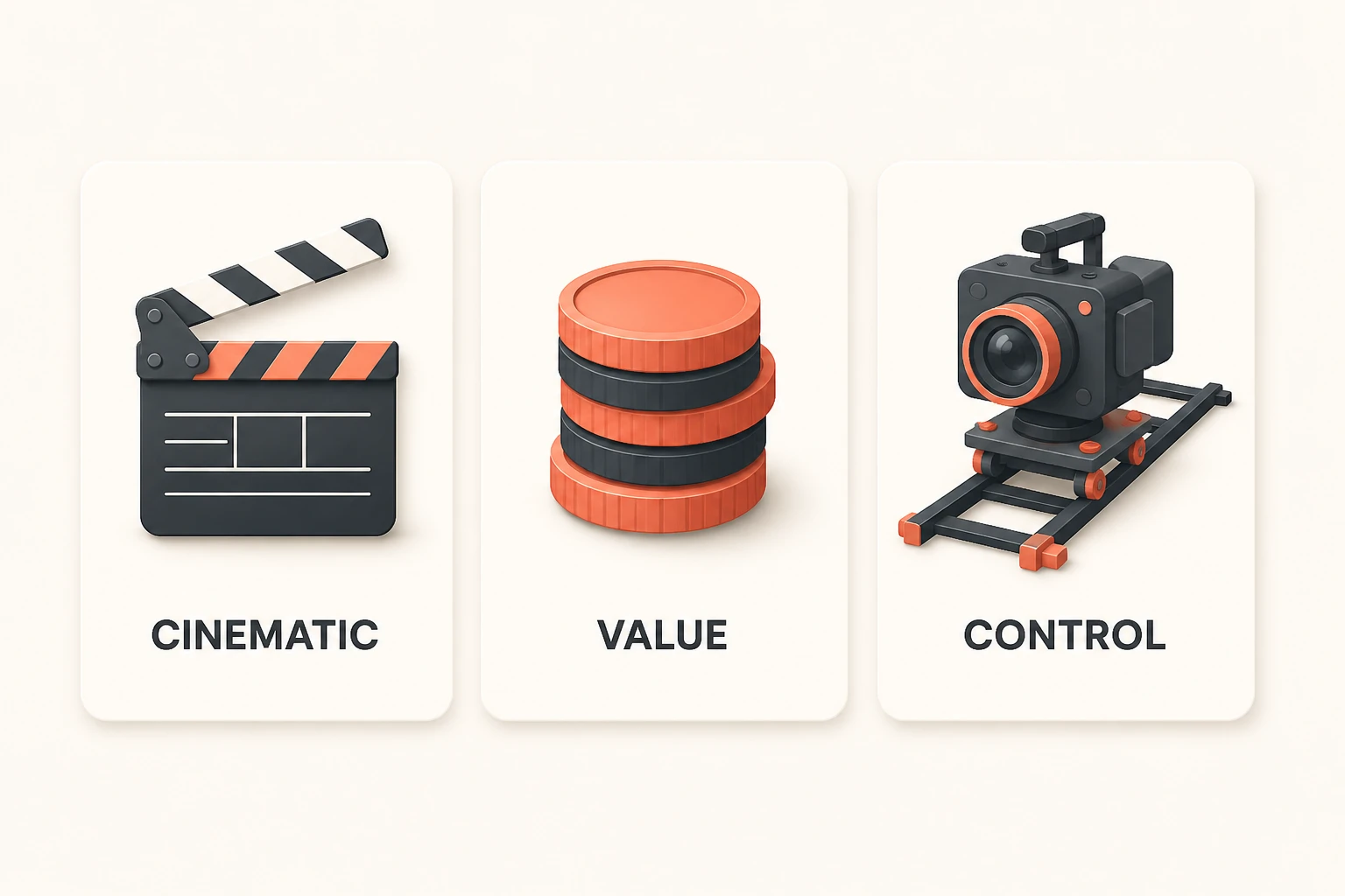 split-frame: a bare model endpoint outputting one clip versus a full workflow producing a finished video